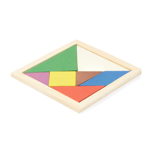 Puzzle Tangram in legno naturale
