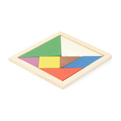 Puzzle Tangram in legno naturale