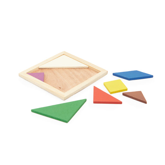 Puzzle Tangram in legno naturale